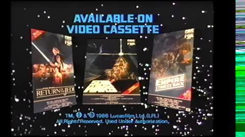 Star Wars Trilogy on VHS TV Commercial from 1986