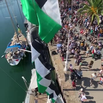 The Global Sumud Flotilla has arrived into the central Barcelona