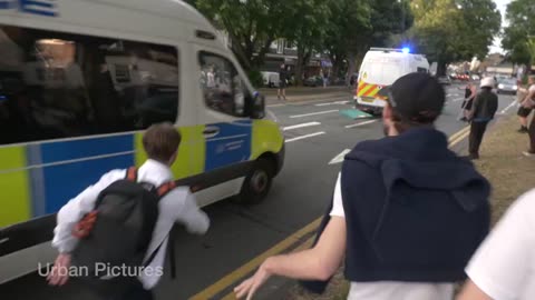 EPPING: Protester run over by police van during ugly scenes with police
