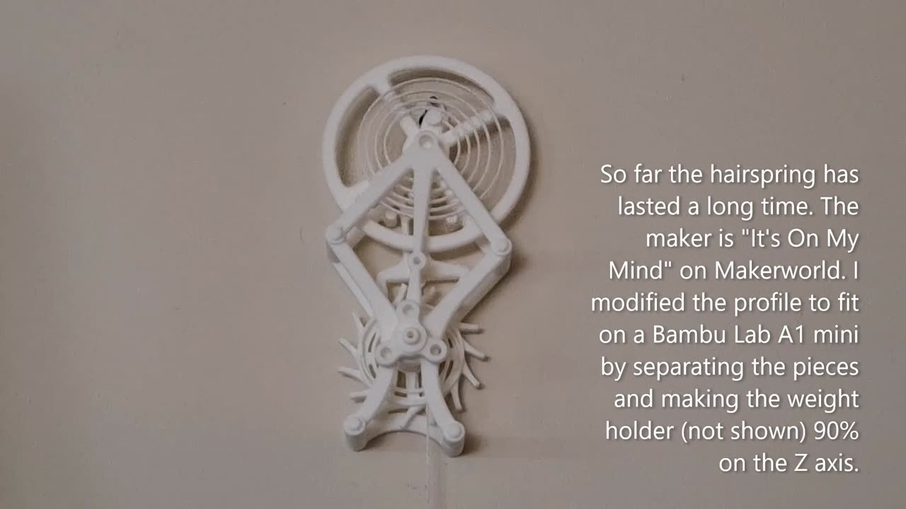 Weighted Swiss Escapement 3D from Makerworld