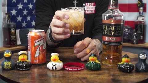 Arthur Sheffield Jr - Black Velvet Peach Whiskey & 7-Up Tropical Soda