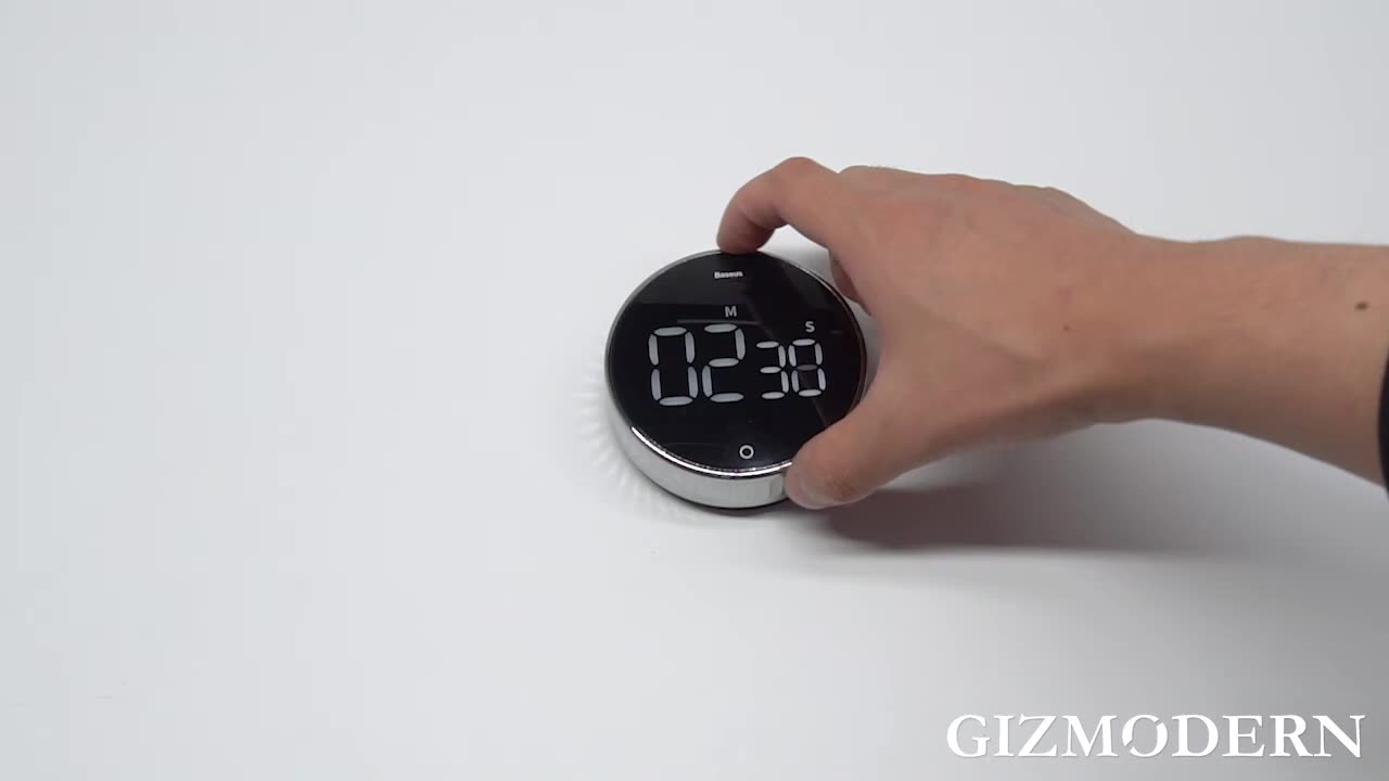 Rotation Countdown Timer with LED Display, Adjustable Sound & Magnetic Installation