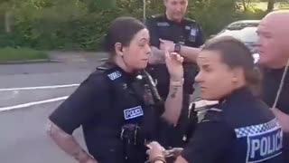 A protester accused of shouting racial abuse to members of the public near a