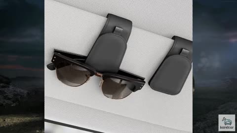 Sotfamily Sunglass Holder for Car Visor, Suede Cloth Magnetic Sunglass Organizer