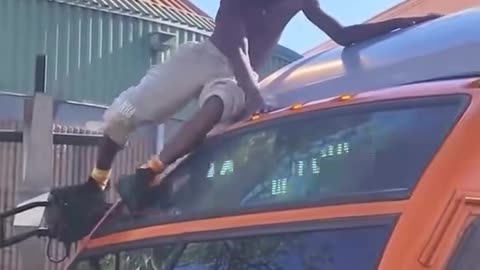 Just a homeless guy doing somersaults