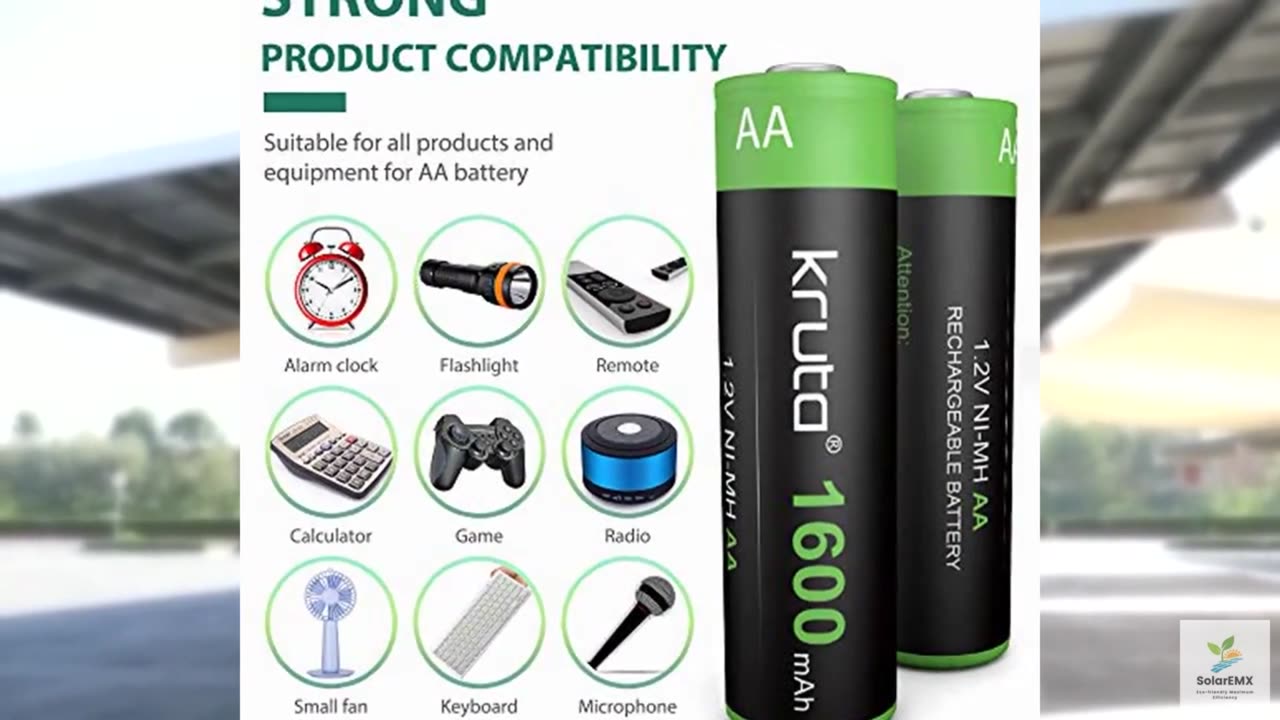 Solar Lights Batteries AA 1600mah High Capacity 1.2V Ni-MH Rechargeable AA Solar