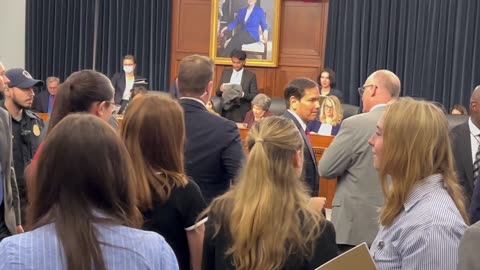 State Sec Rubio having quick chats after his testimony! - 5/21/25