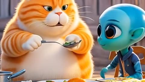 The Adventures of Whiskers: Cat Serves Alien Guests!