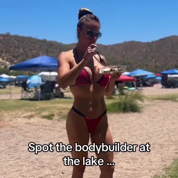 Spot the Bodybuilder at the Lake