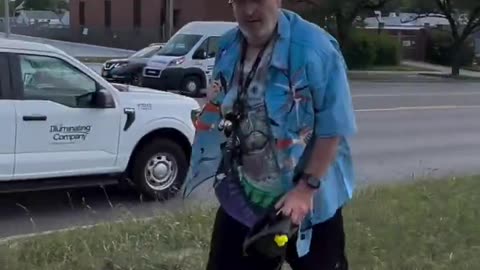 Elderly liberal rages at bystanders