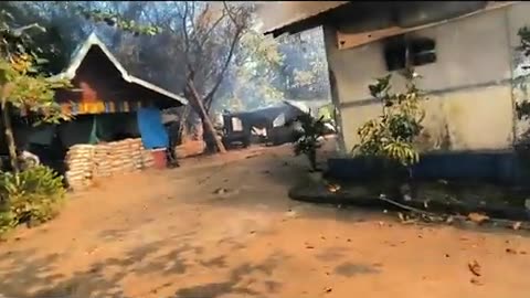 🔥🏢 Myanmar War | Maungmakan Police Station Ablaze | RCF