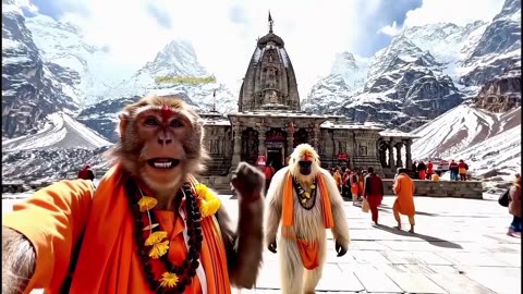 "Tinku & Yeti 🚿 Ganga River Mein Thandi Snan! | Crazy Shower Duo 🐒🧌🌊"