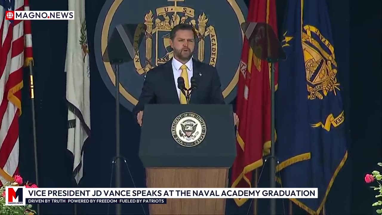 Vice President JD Vance Delivers Motivational Speech at The Naval Academy Class of 2025 Graduation