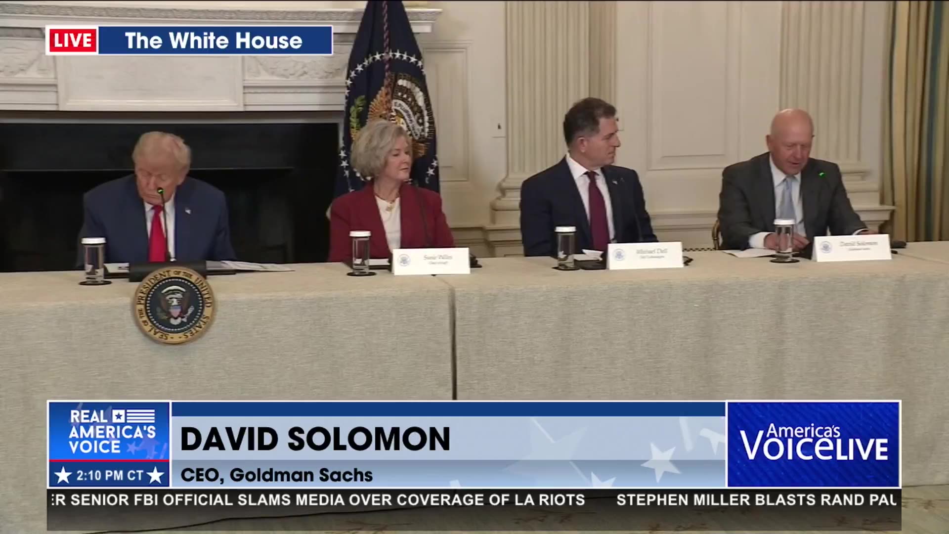 GOLDMAN SACHS CEO SOLOMON ON TRUMP ACCOUNTS