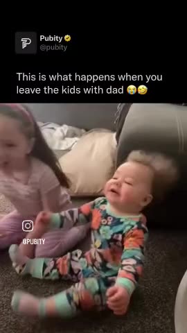 When dad is left in charge of the kids.