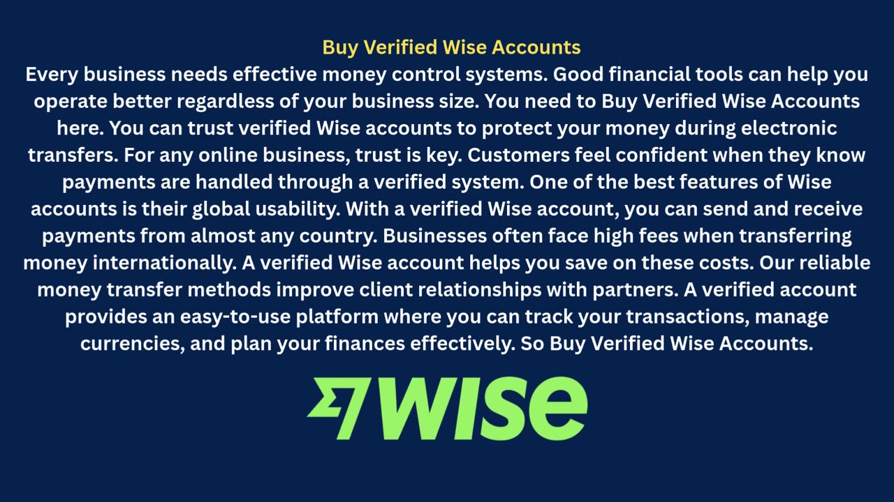 Top Service To Buy Verified Wise Accounts 2025