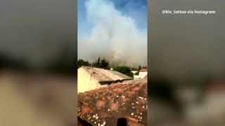 French wildfire smoke engulfs highway as blazes spread