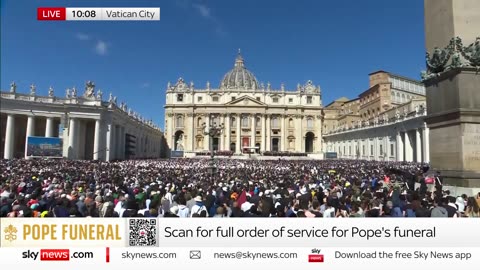 Pope's coffin carried out as funeral begins