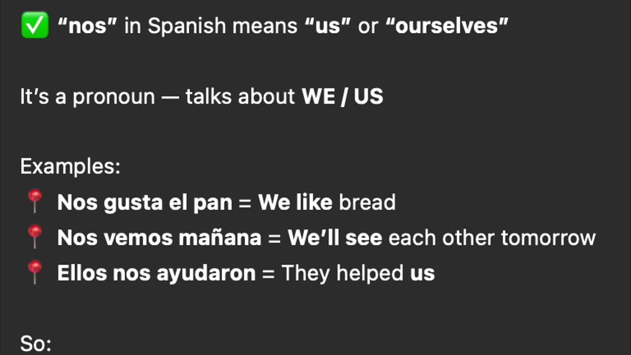 Nos = we/us