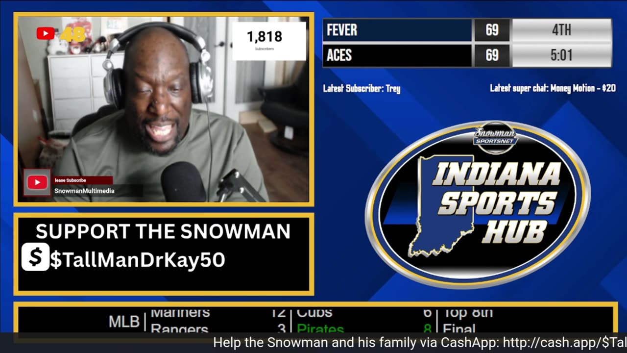 Fever vs Aces LIVE | Snowman’s Old‑School PBP! 🔥 #SubAThon