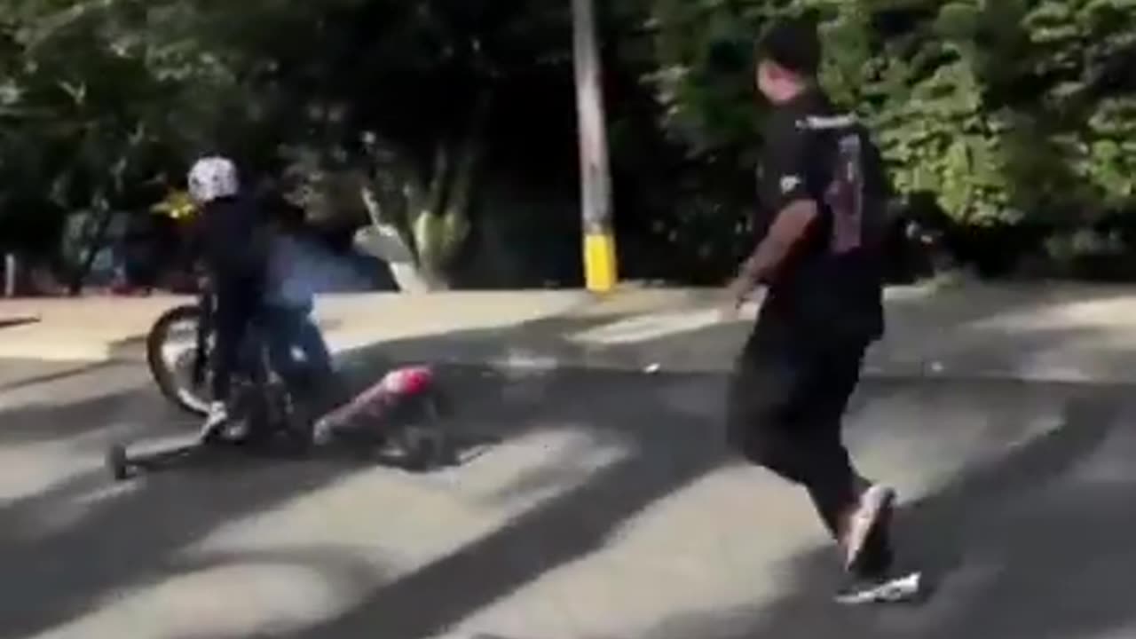 TEACHING A SHITSKIN BITCH DOING THE WHEELIE - WITH EXTRA ASS-GRIND PROTECTION - AS EXPECTED LOL