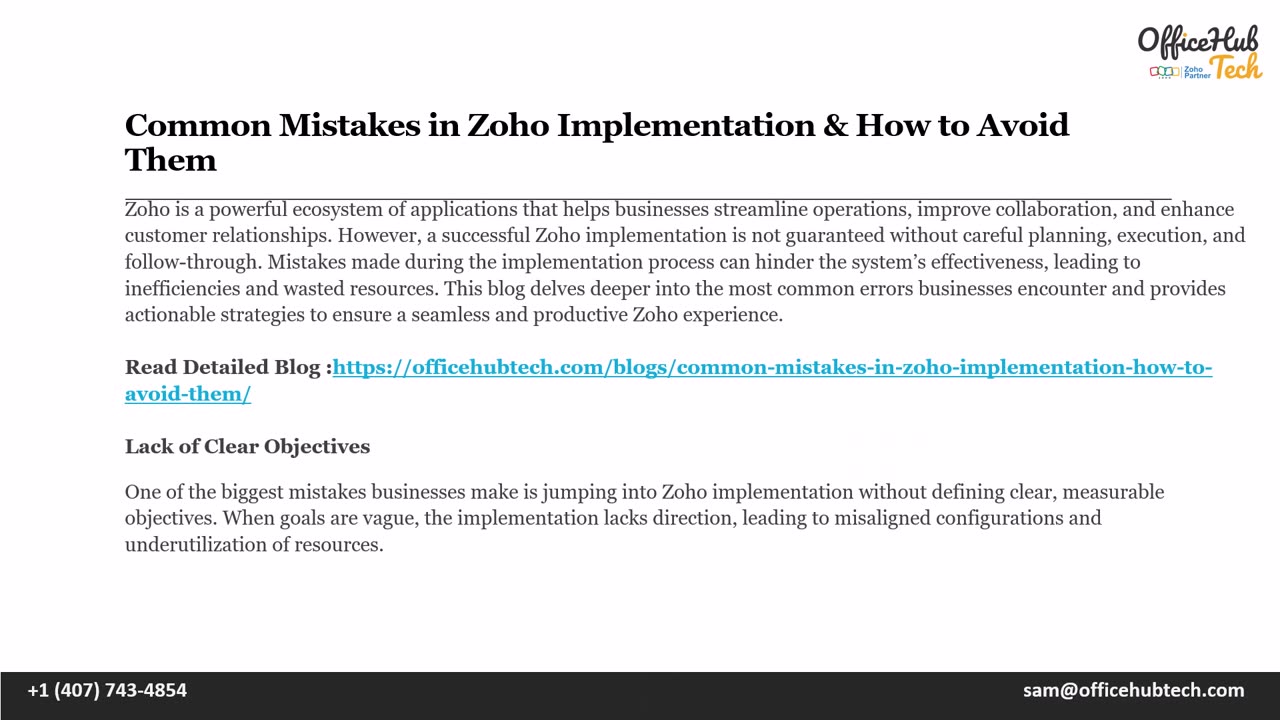 Common Mistakes in Zoho Implementation & How to Avoid Them
