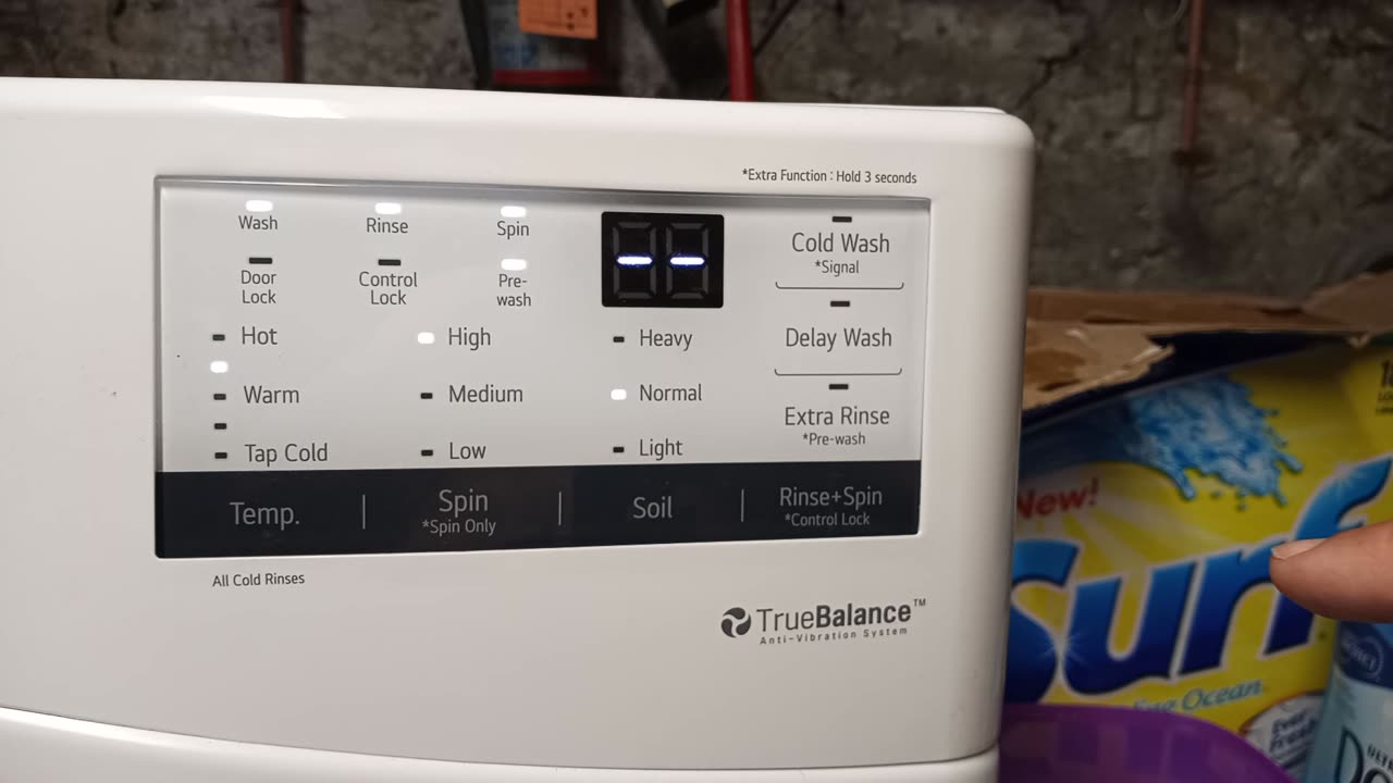 How to Use the Extra Settings (*) on LG Front Load Washer Model# WD100C-Date: 11/12/2020