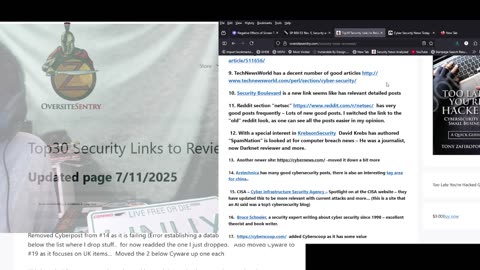 Top30 Security analyzed Page changes