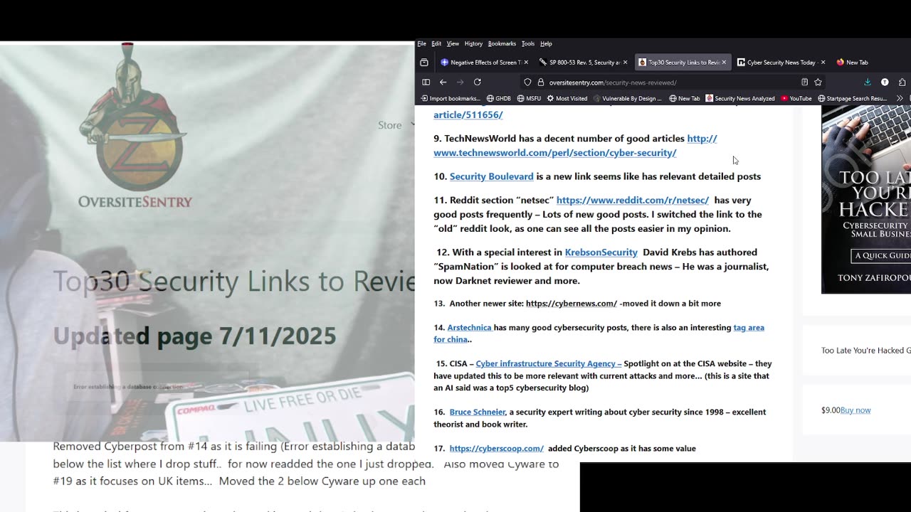 Top30 Security analyzed Page changes