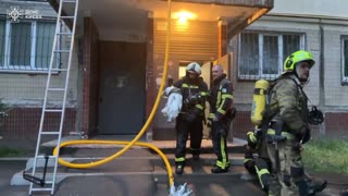 Another Apartment Building in Kyiv is Hit by Russian Drone/Missile