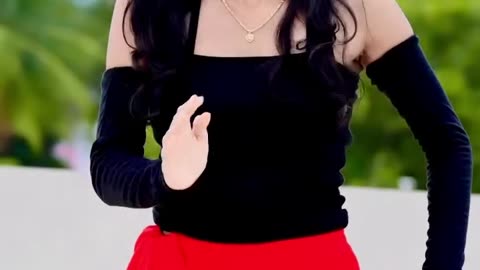 Red short dress
