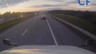 Another Illegal U-Turn on Highway 20 in Quebec.