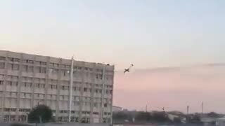 Ukrainian Long-Range Attack Drone Slamming into Staropolsky Microelectronics Plant
