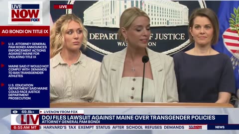 Pam Bondi announces transgender lawsuit against Maine! - 4/16/2025