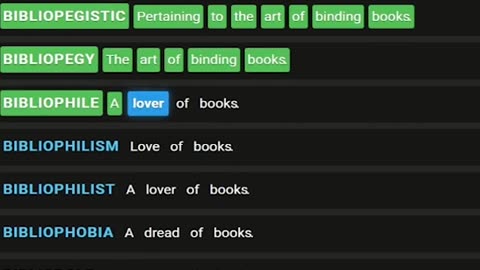 Biblio biblio (Reading Entire Dictionary LIVE)