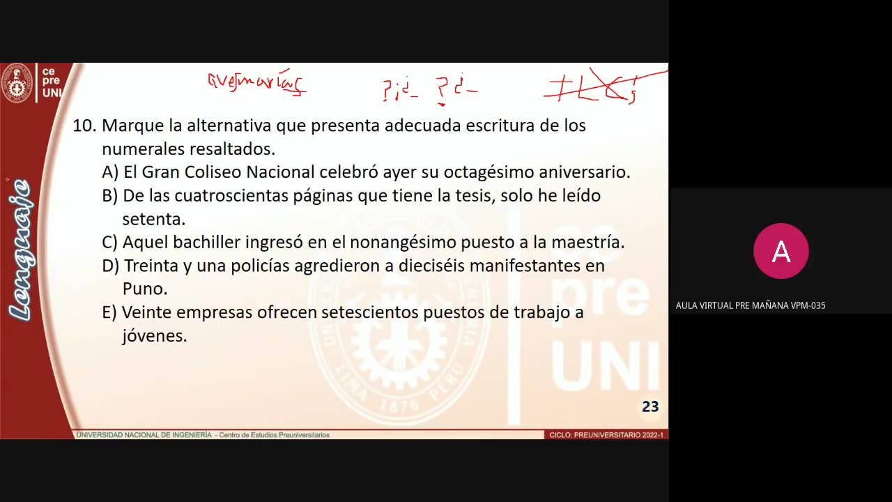 CEPRE UNI 2022 - 1 | Semana 08 | Lenguaje