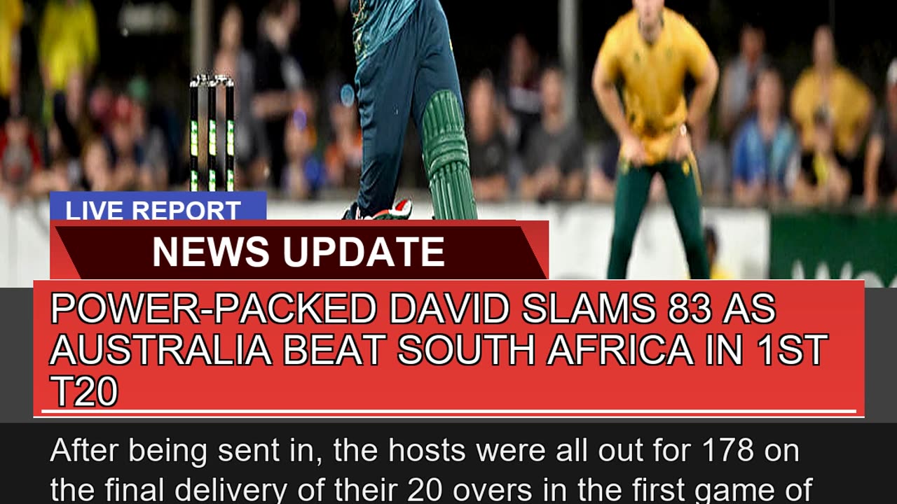 Powerpacked David Slams as Australia Beat Sout