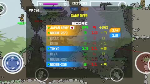 Mini militia team Vs team classic online match