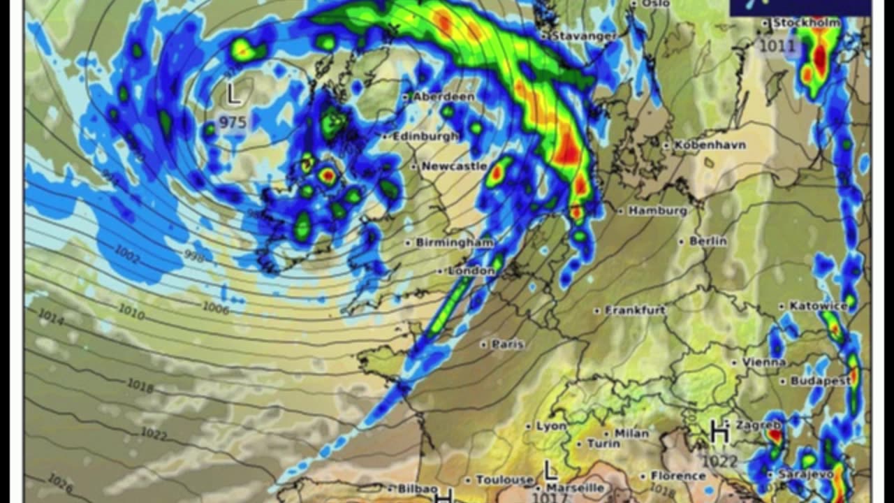 10-Day GFS Rain, Wind & Temperature Charts for Ireland (11-21 Sep, 2025)