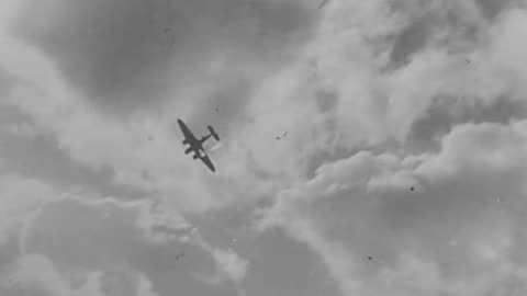Bristol Blenheim crewman bails out just in time after his bomber was shot down by flak in late 1941