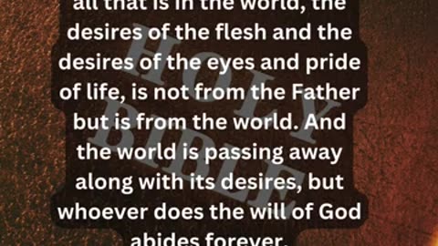 Journey of faith and spiritual growth 1 John 2:15-17 Daily Bible Verse