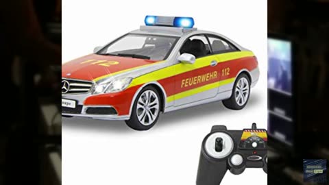 Jamara 405127 Mercedes-Benz E 350 Coupe Fire Brigade Silver/Red 1:16 2.4G German