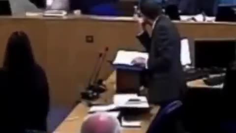 Old footage of member of public confronting Tony Blair over the Iraq war