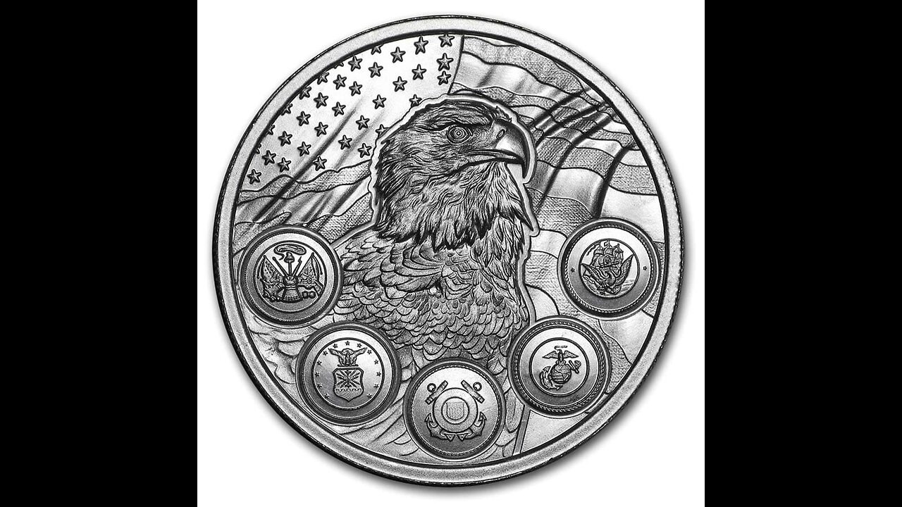 2oz High Relief U.S. Armed Forces Silver Rounds