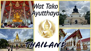 Wat Tako Temple - Beautiful Modern Pagoda with Luang Pho Ruai Ayutthaya Thailand 2025