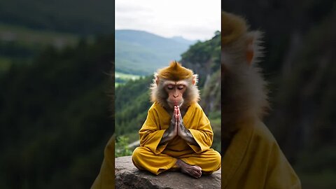 A monkey that knows how to meditate