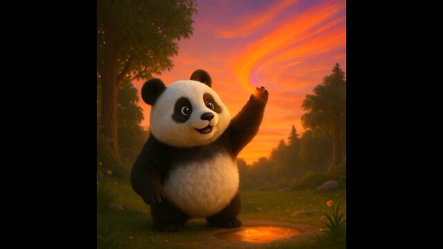 1. "Panda Paints the Sky" 2. "The Magic Panda and the Sunset Colors