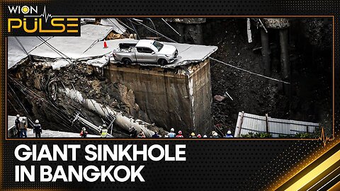 Bangkok: 50-Metre-Deep Sinkhole Swallows Vehicle & Electrical Poles | WION Pulse