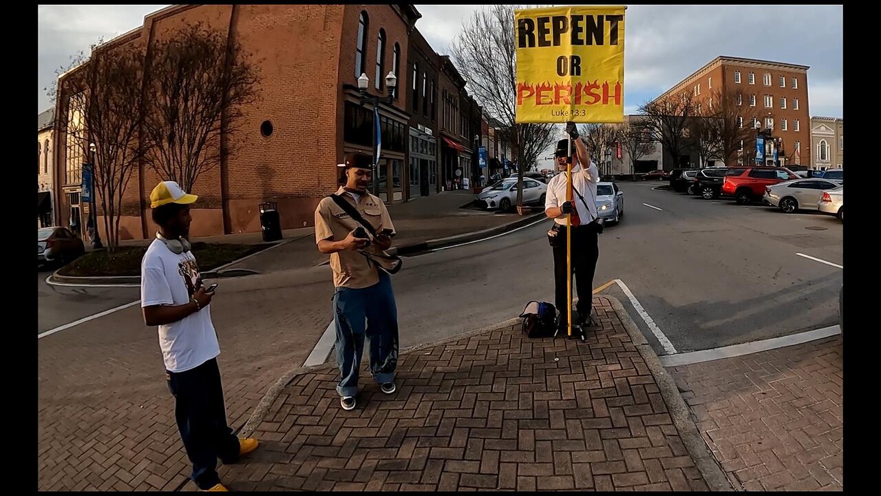 Photographer Challenges Preacher @ Down Town After 5 on Town Square | 14 March 2025 (Part #1)