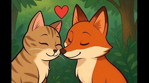 A Cat Falls in Love with a Fox ❤️ | Hidden Love Story 🦊🐱
